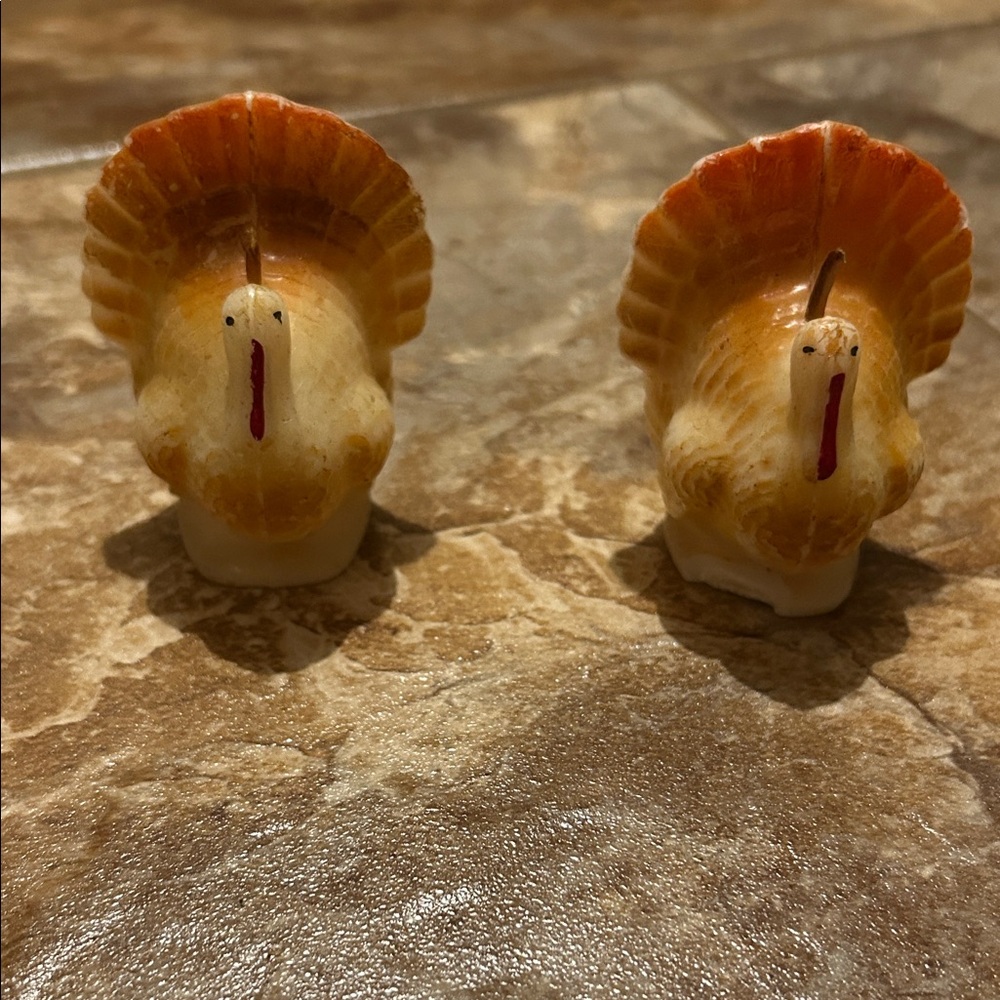 Set of Vintage Gurley Turkey Candles unlit
